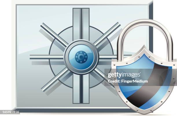 extra protection - security vault stock illustrations