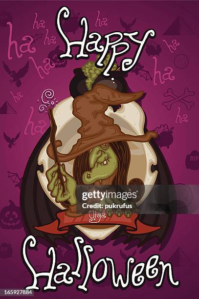 halloween witch - skin problem stock illustrations