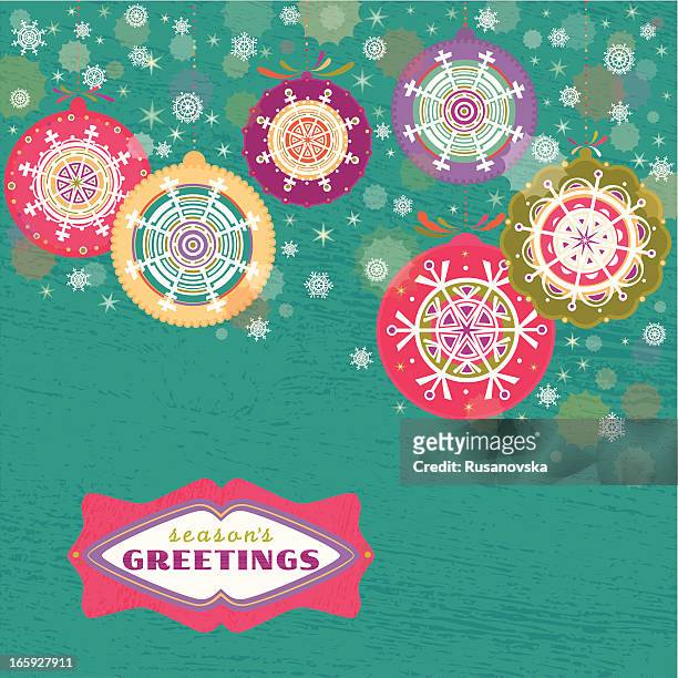 winter greetings card - season greetings stock illustrations
