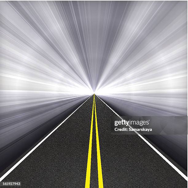 ilustrações, clipart, desenhos animados e ícones de túnel highway - single lane road