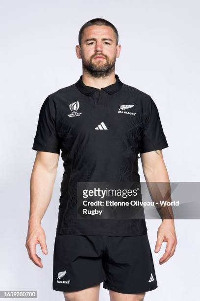 Dane Coles of New Zealand poses for a portrait during the New Zealand Rugby World Cup 2023 Squad photocall on September 02, 2023 in Lyon, France.