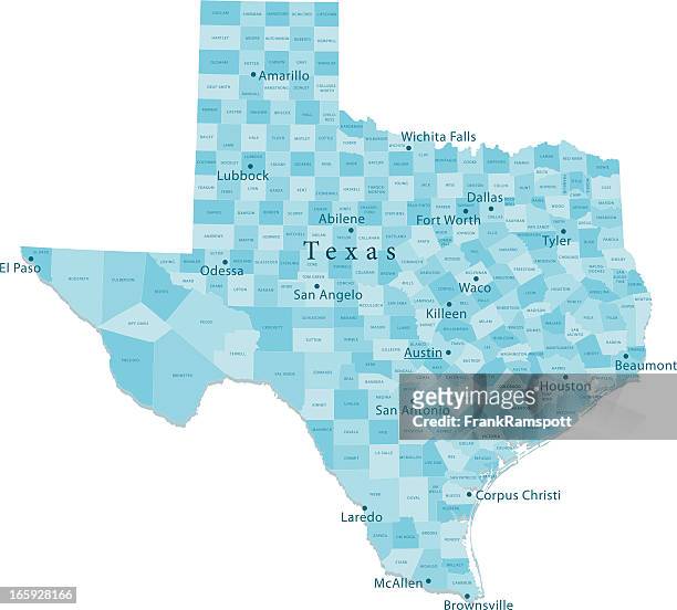texas vector map regions isolated - 德州 幅插畫檔、美工圖案、卡通及圖標