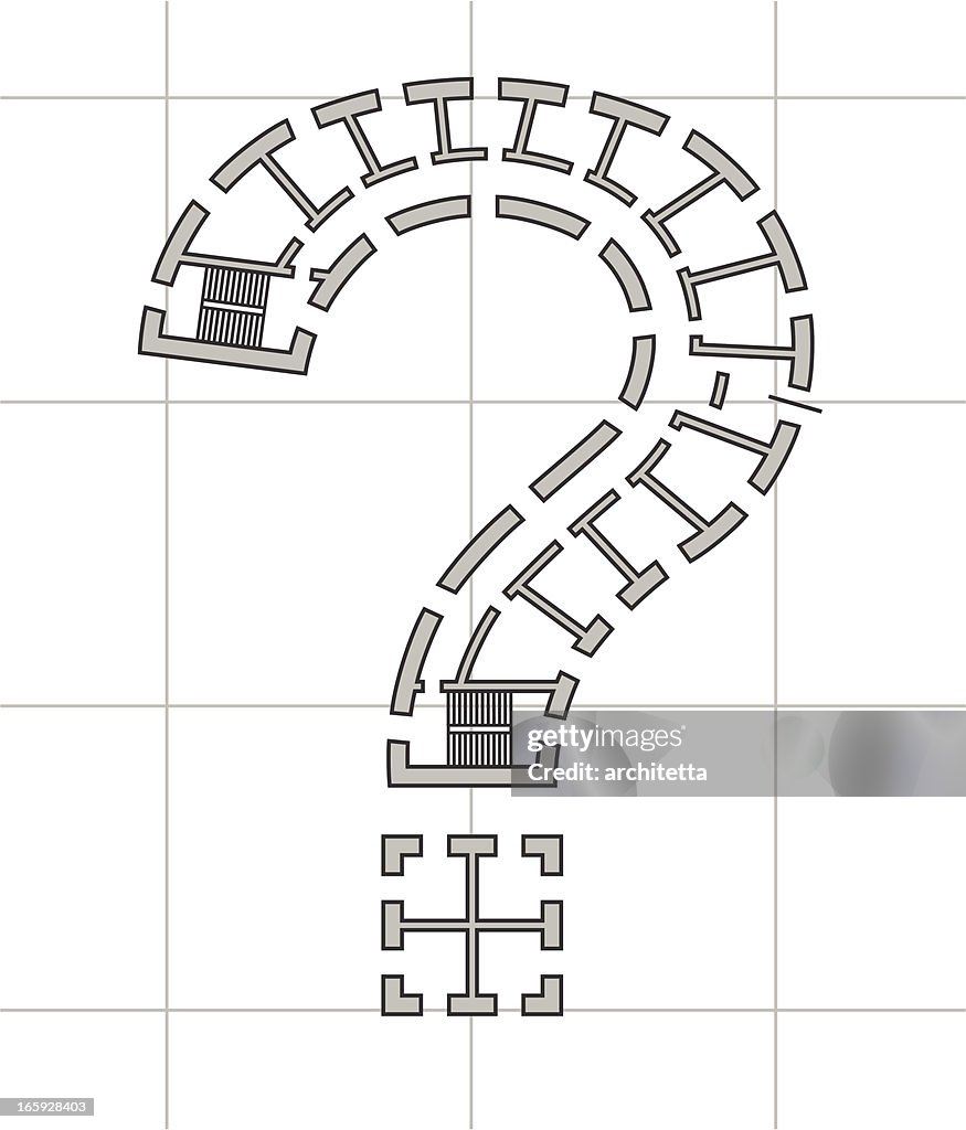 Architectural Plan Of Question Mark High-Res Vector Graphic - Getty Images