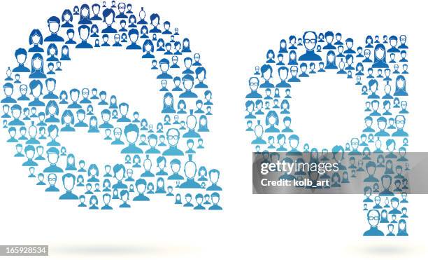 identity q - q stock illustrations