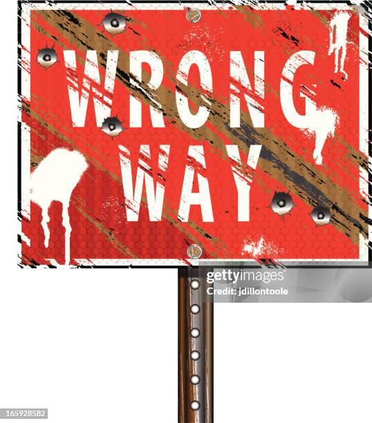 378 Road Sign Wrong Way Stock Photos, High-Res Pictures, and