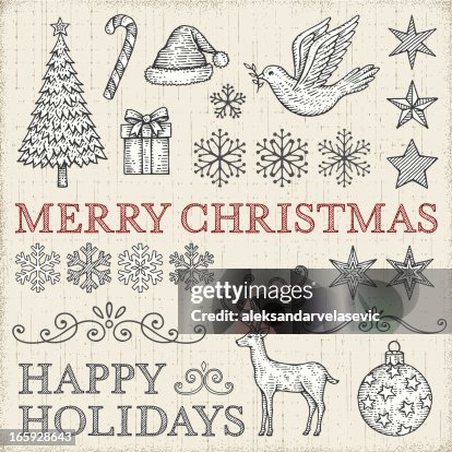 Hand drawn Christmas Elements Hand drawn Christmas Elements