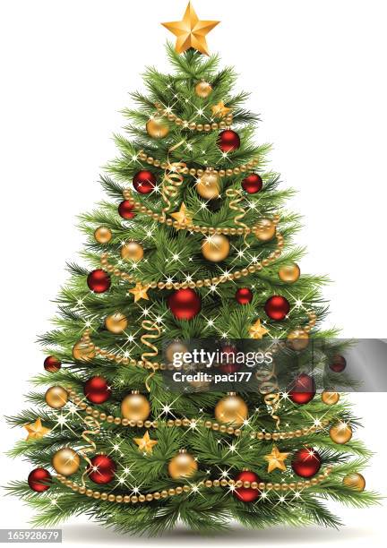 ilustraciones, imágenes clip art, dibujos animados e iconos de stock de árbol de navidad - christmas tree