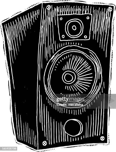 speaker reverse ink - position basse stock illustrations