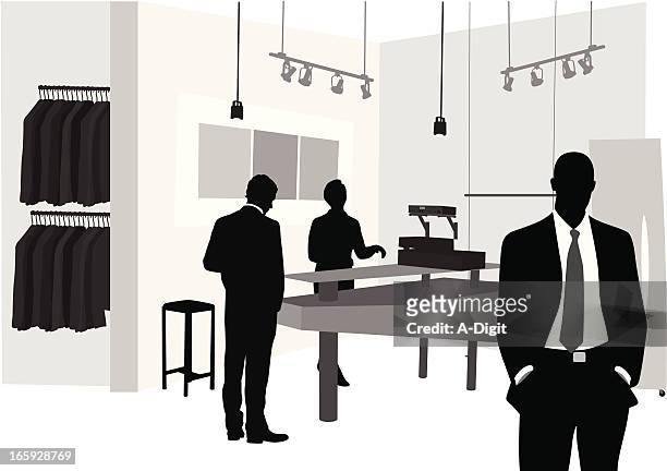 tailored vector silhouette - tailored suit stock illustrations