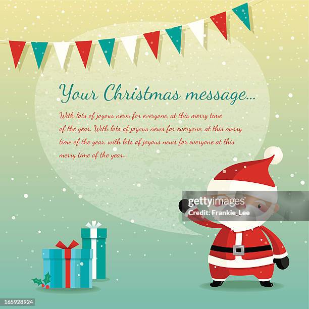 little santa - christmas bunting stock illustrations