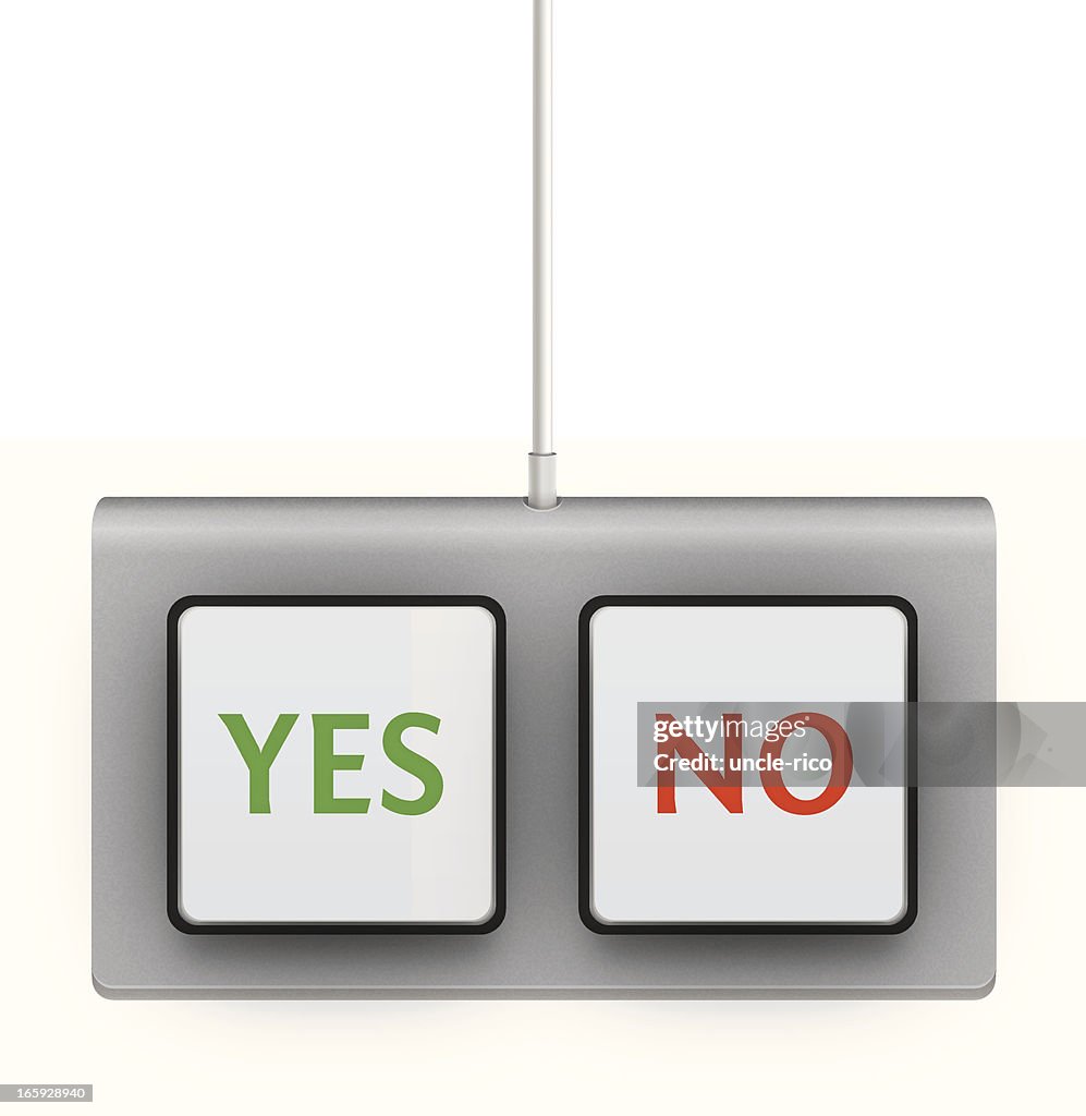 Choice buttons yes or no