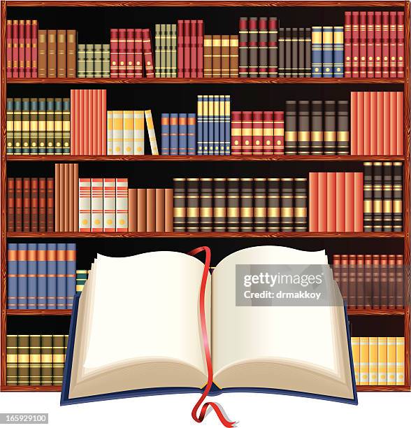 library and book - public library stock illustrations