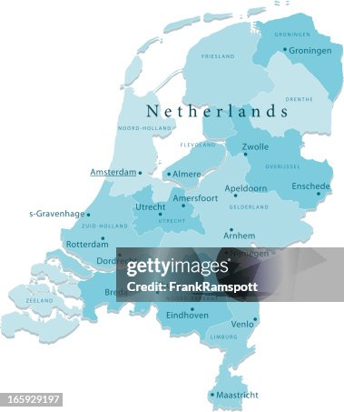 Netherlands Vector Map Regions Isolated High-Res Vector Graphic - Getty ...