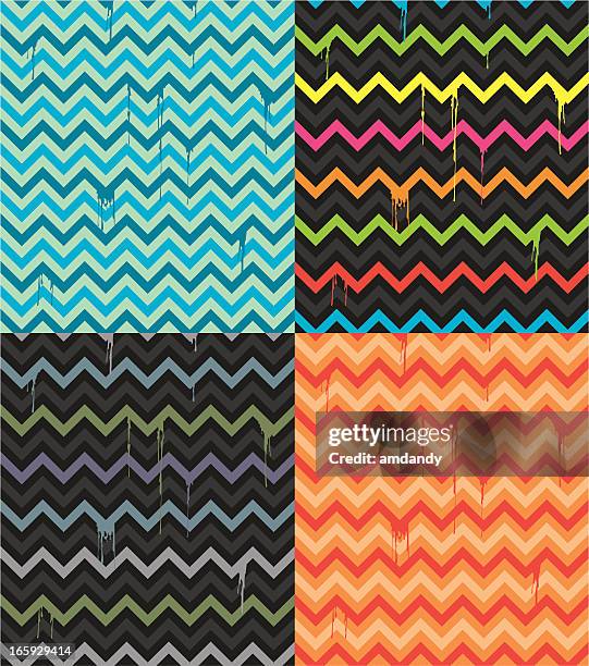 dripping chevron drip - wet paint stock illustrations