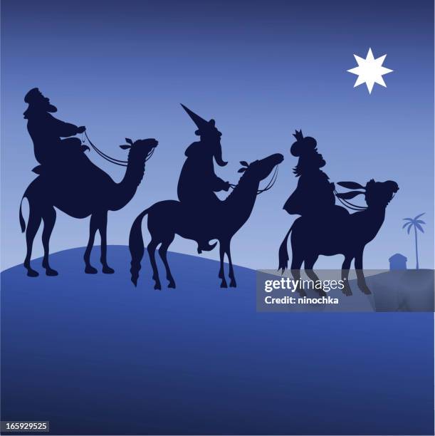 three kings - three animals stock illustrations stock illustrations