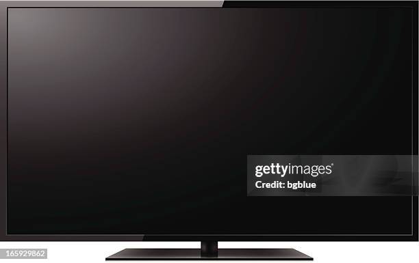 ilustraciones, imágenes clip art, dibujos animados e iconos de stock de televisor lcd de - pantalla