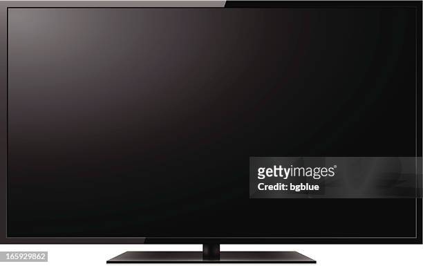 lcd tv - device screen stock illustrations