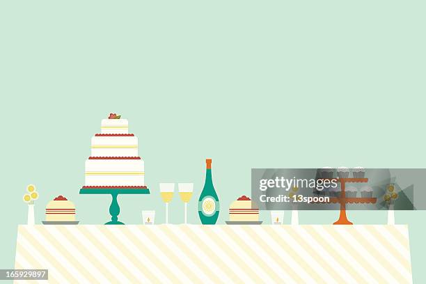 hochzeit tisch - wedding cake stock-grafiken, -clipart, -cartoons und -symbole