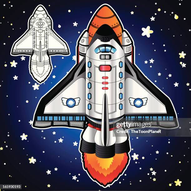 Space Rack Catoon Space Shuttle Cartoon