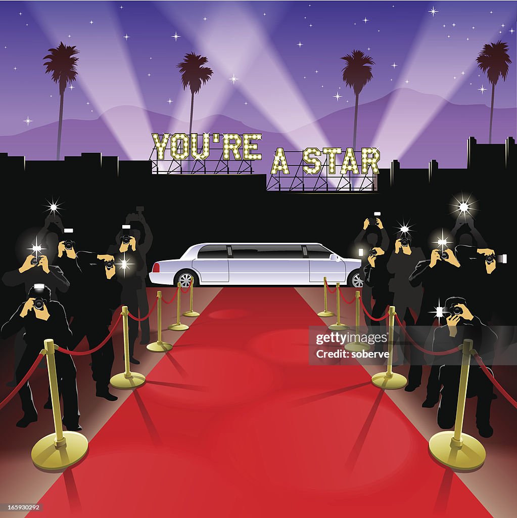 At the red carpet