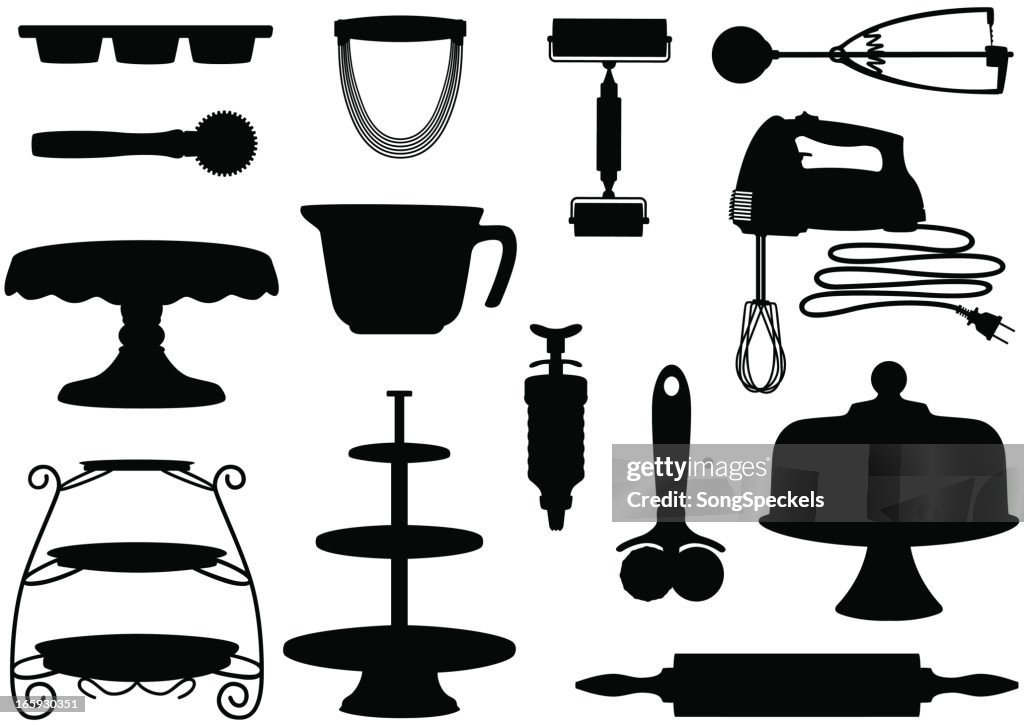 Kitchen Tool Silhouettes