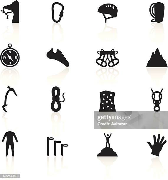 black symbols - climbing - bouldering stock illustrations