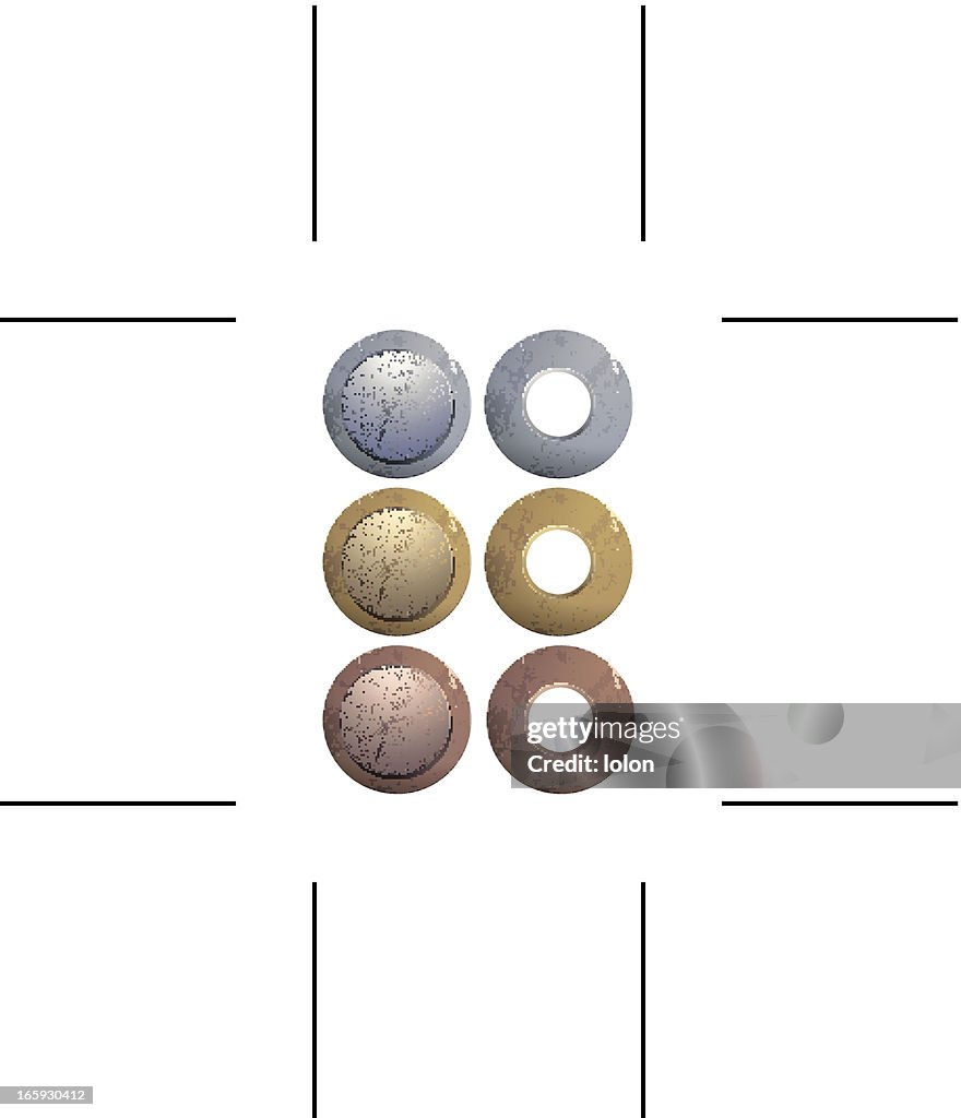 Rusty rivets and washers