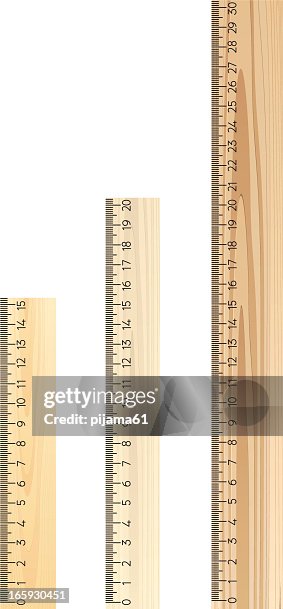 Light Brown Ruler 3 Brown Rulers Of Different Lengths On A White Background High-Res ...