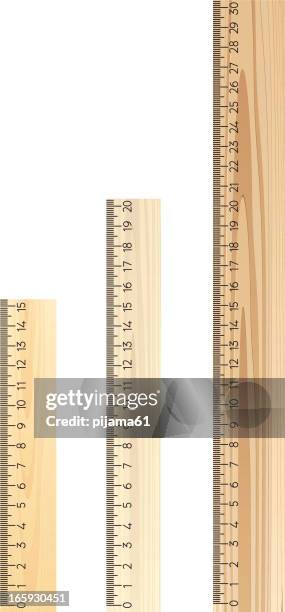 Long Brown Ruler 3 Brown Rulers Of Different Lengths On A White Background High-Res ...