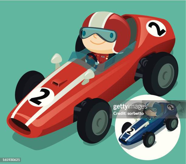 red race car - car illust stock illustrations