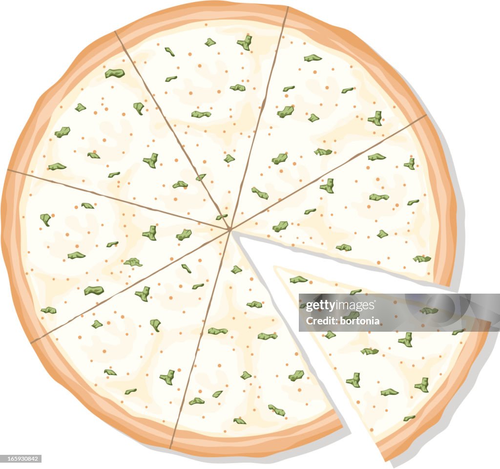 White Pizza Scheiben