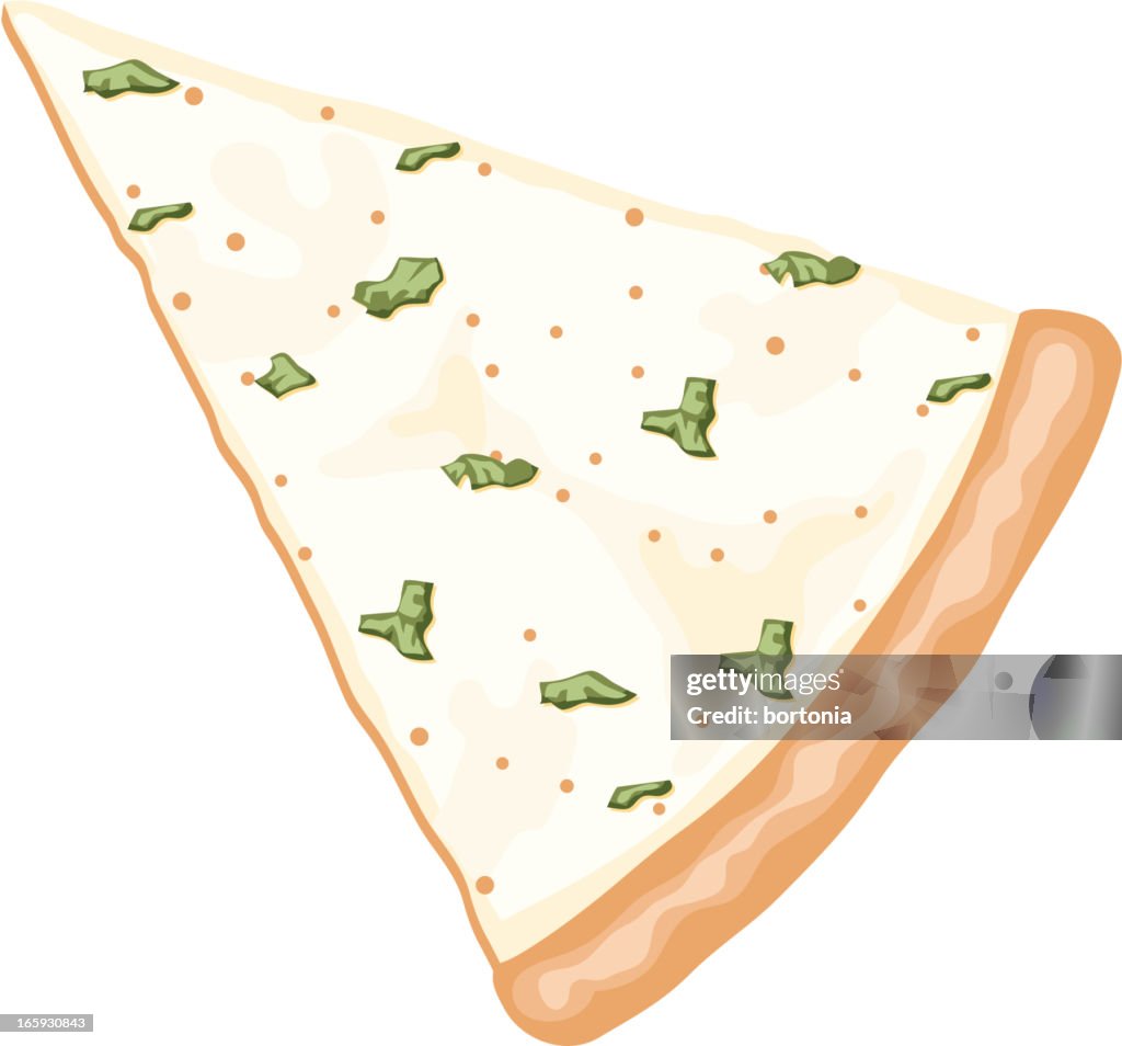 Slice of White Pizza