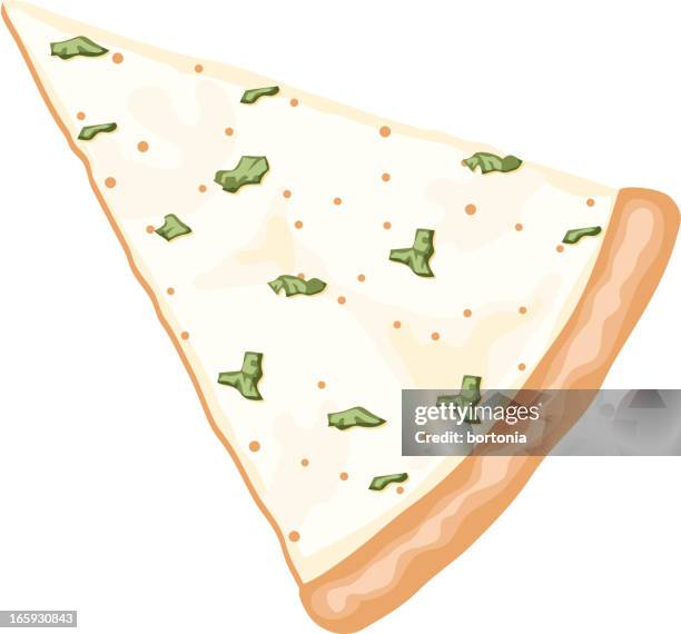slice of white pizza - alfredo stock illustrations