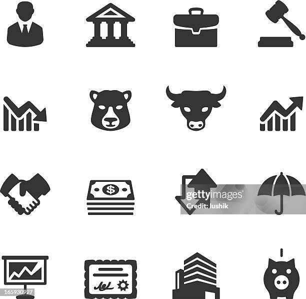 soulico - stock market - profit loss icon stock illustrations