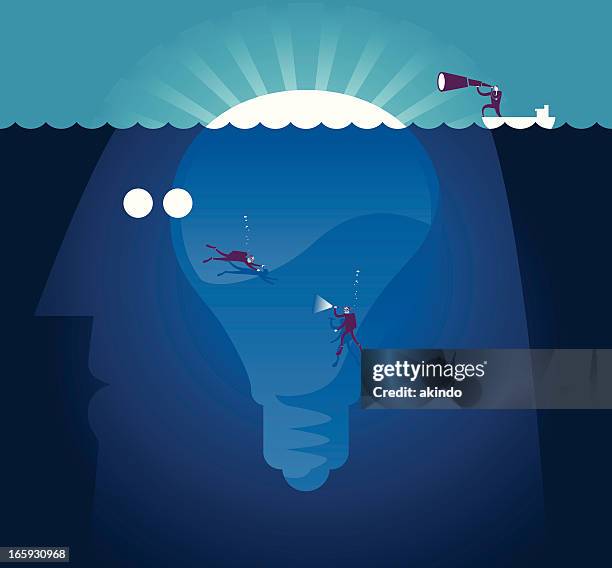 illustrations, cliparts, dessins animés et icônes de concept de recherche - faisceau de projecteur