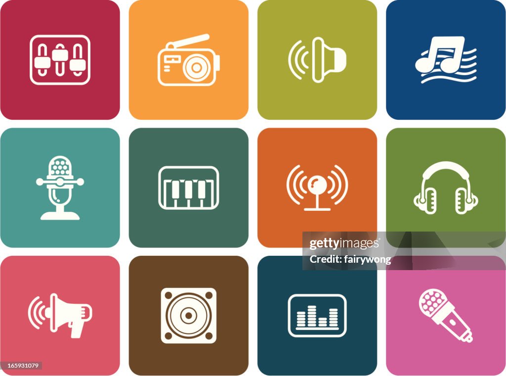 Music and sound icons