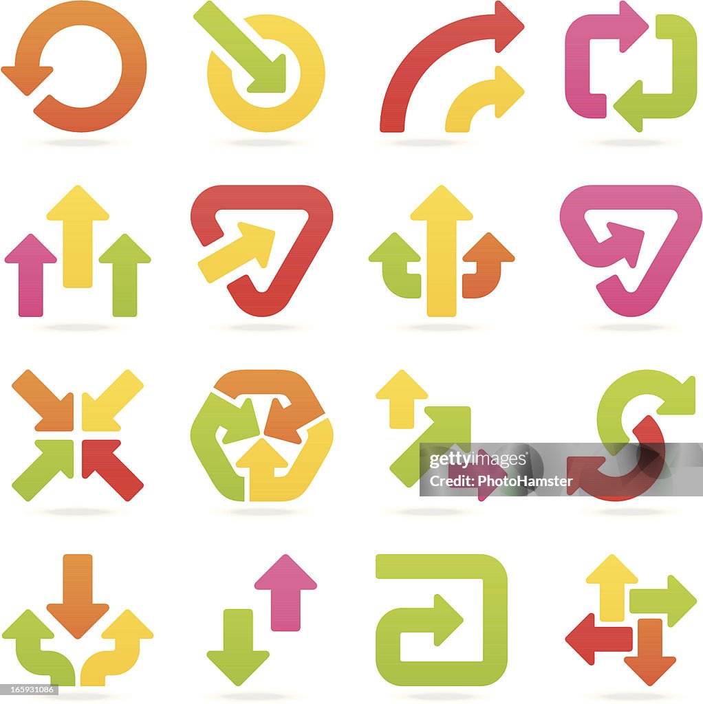 Arrow Signs Color Set Iii High-Res Vector Graphic - Getty Images