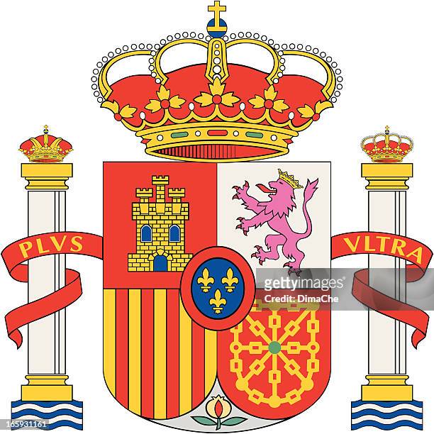coat of arms (spanien) - wappen stock-grafiken, -clipart, -cartoons und -symbole