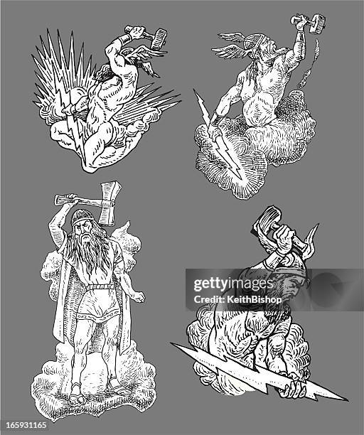 thor -神のサンダー - greek gods点のイラスト素材／クリップアート素材／マンガ素材／アイコン素材
