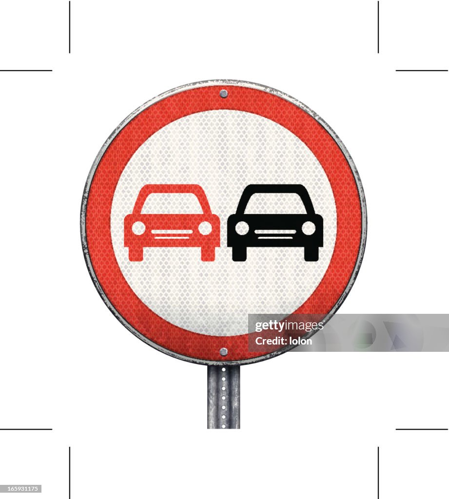 Do not overtake road sign