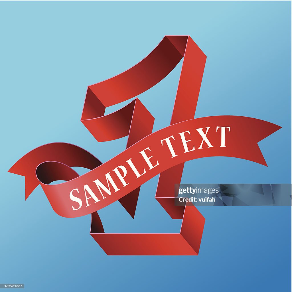 Cursive Ribbon Cursive Ribbon Bold Number 01 High-Res Vector Graphic - Getty Images
