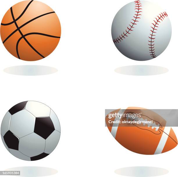 balls - american football ball stock illustrations