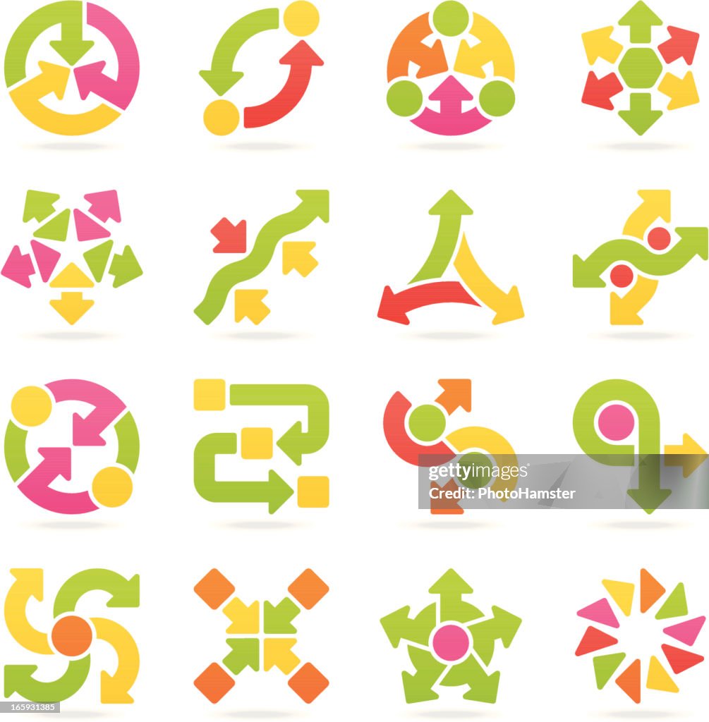 Arrow Signs Color Set Viii High-Res Vector Graphic - Getty Images