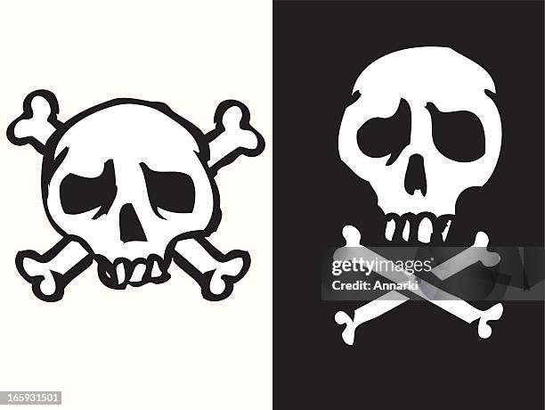 skull and crossbones - skull stock illustrations