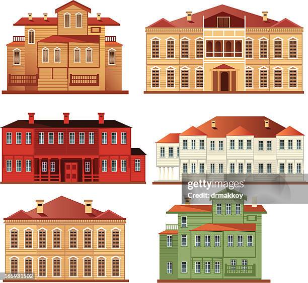 stockillustraties, clipart, cartoons en iconen met mansion - villa