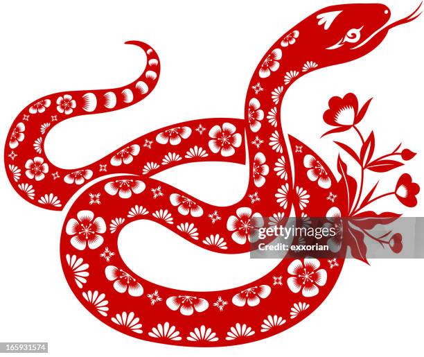 year of the snake - snake stock illustrations