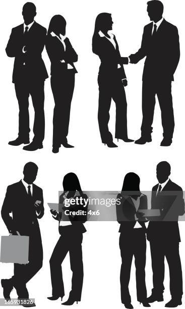 stockillustraties, clipart, cartoons en iconen met multiple images of business people - business women