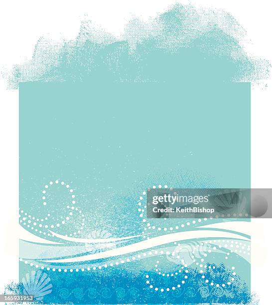 beach background with sea shells - 風船 幅插畫檔、美工圖案、卡通及圖標