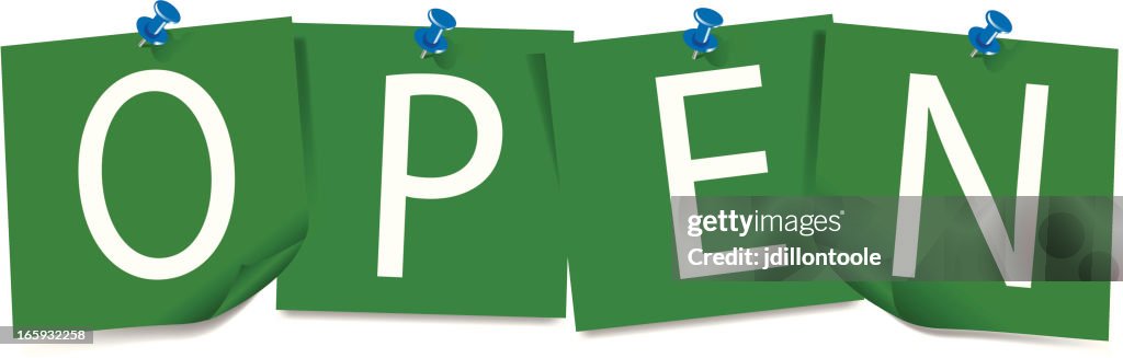 Opening Note Symbol Sticky Note Sign Open High-Res Vector Graphic - Getty Images