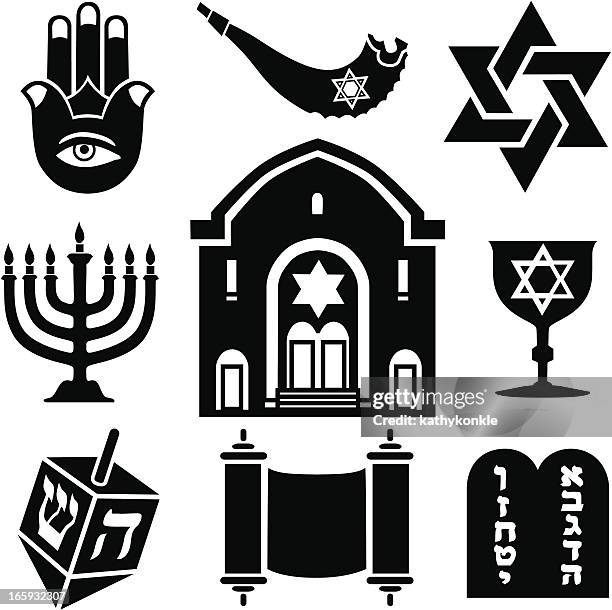 jewish icons - torah 幅插畫檔、美工圖案、卡通及圖標